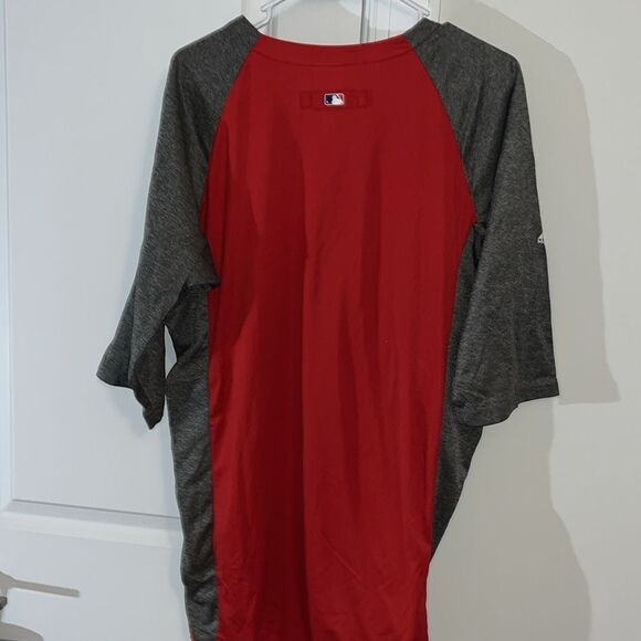 Boston Red Sox MLB Thermabase Stretch Sweatshirt 3/4 Sleeve Warm Up Shirt L Mens - Picture 6 of 7